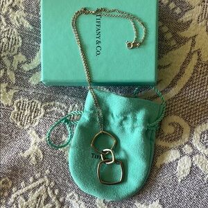 Tiffany & Co. Silver Frank Gehry triple torque Pendant Necklace with Blue Pouch
